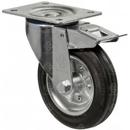 Колеса поворотные Серия 31 Norma с крепежной панелью и тормозом